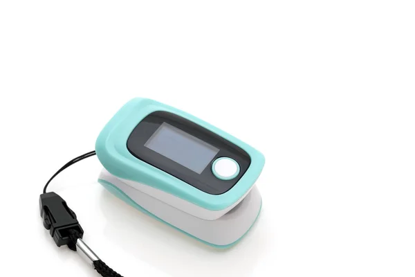 Pulse Oximeter Device White Background Healthcare Monitoring Concept —  Fotos de Stock