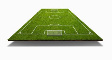 Yukarıdan futbol sahası - doku arkaplanı - 3B İllüstrasyon