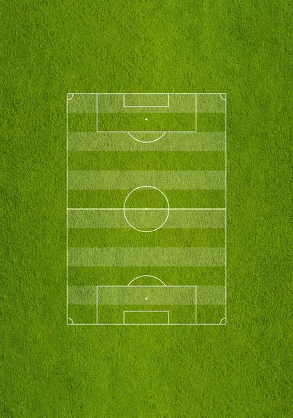 Voetbalveld Speelveld Van Bovenaf Een Reusachtige Kopieerruimte Textu — Stockfoto