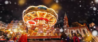 Frankfurt am Main, Hesse, Almanya 'da Noel pazarı