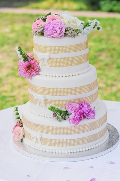 Süße Hochzeitskleider Freien Fertig Zum Essen — Stockfoto