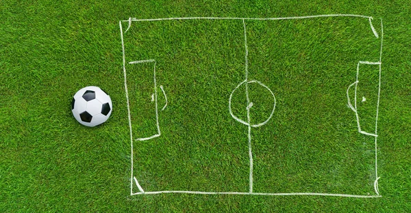 Fußballstrategie Taktik Auf Der Tafel — Stockfoto