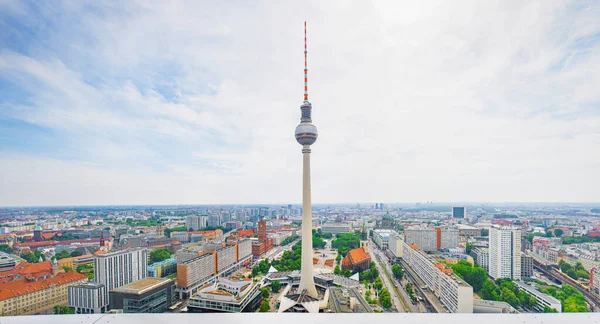 Berlin Skyline Stort Panorama Med Torn — Stockfoto