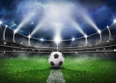 Amerikan futbolu sahasında sisli, orta saha, orta saha.