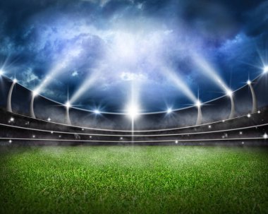 Futbol stadyumu arka planı - ücretsiz çimenlik alan