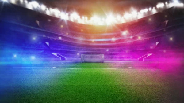 Textured Soccer Game Field Center Midfield — Stock Photo, Image