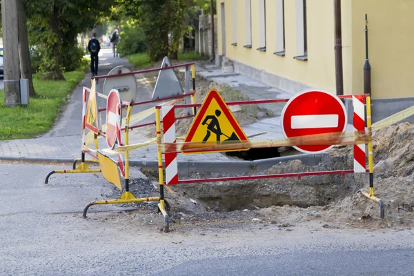 Будівництво доріг — стокове фото