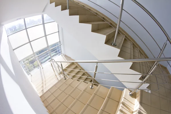 Escalera de la oficina (instantánea de ojo de pez ) — Foto de Stock