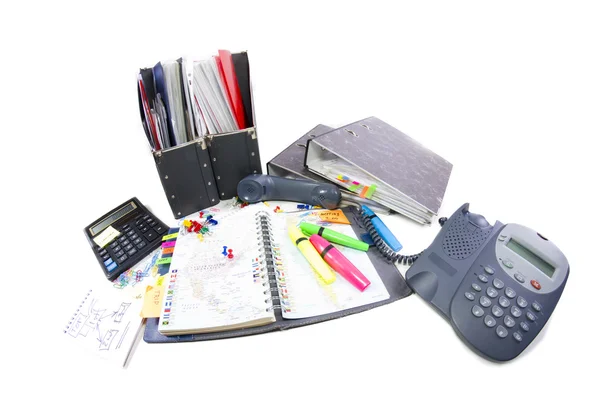 Office supplies (fisheye snapshot) — Stock Photo, Image