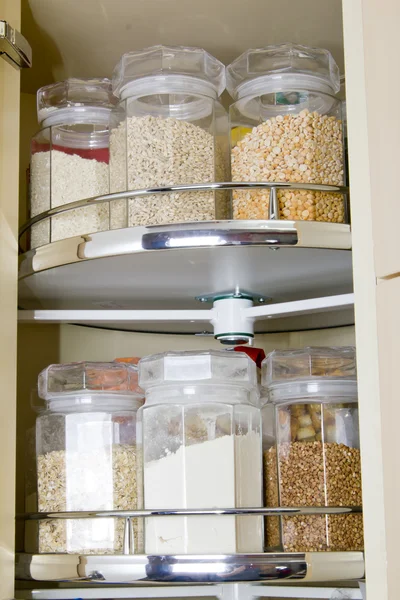 谷物食品存储罐中 — 图库照片