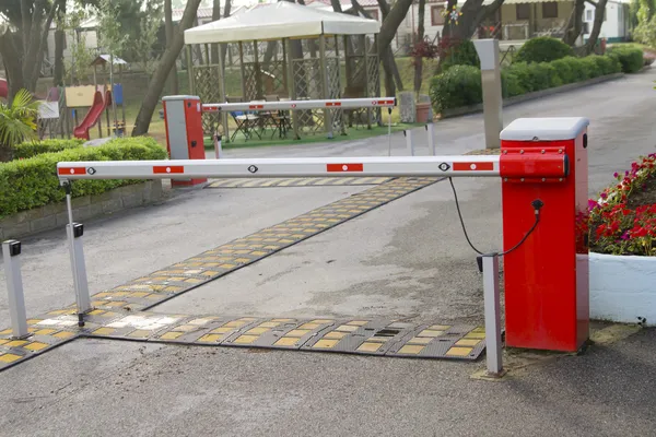 Camping entrance barrier — Stock Photo, Image