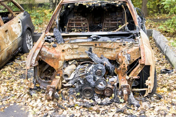 Carro queimado — Fotografia de Stock