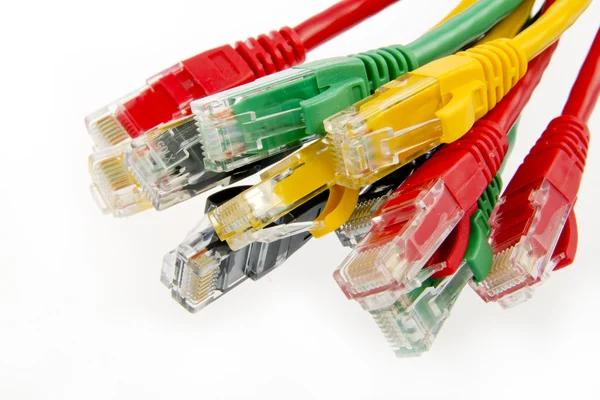 Renk ağ kabloları — Stok fotoğraf