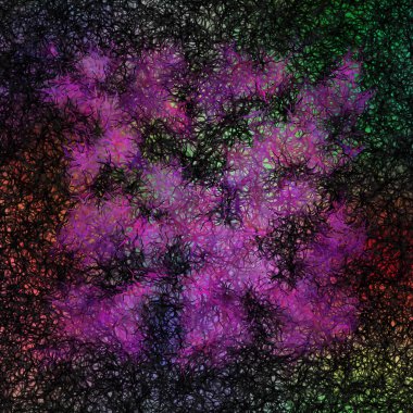 renkli soyut fraktal sanat