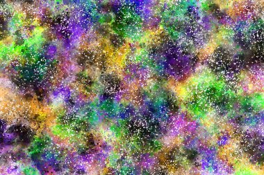 Dijital boyalı soyut tasarım, renkli doku, fraktal sanat. Duvar dekorasyonu. Soyut eşarp, modern arkaplan çizimi, fraktal yüzey, ışık efekti dokusu, modern suluboya arka plan.