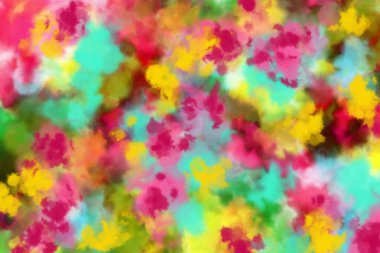 Dijital boyalı soyut tasarım, renkli doku, fraktal sanat. Duvar dekorasyonu. Soyut eşarp, modern arkaplan çizimi, fraktal yüzey, ışık efekti dokusu, modern suluboya arka plan.