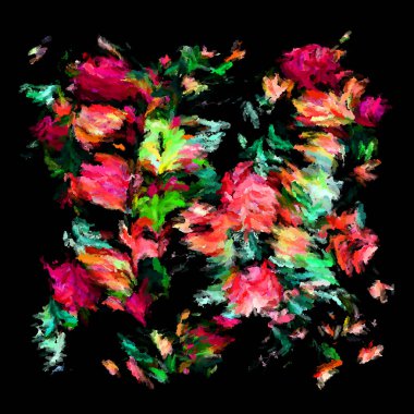 Dijital boyalı soyut tasarım, renkli doku, fraktal sanat. Duvar dekorasyonu. Soyut eşarp, modern arkaplan çizimi, fraktal yüzey, ışık efekti dokusu, modern suluboya arka plan.