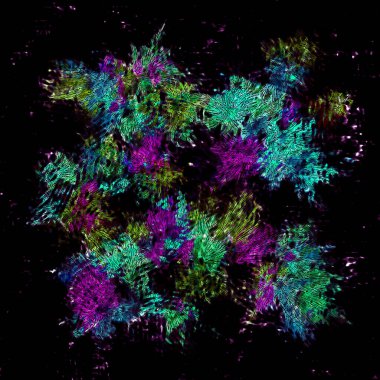 Dijital boyalı soyut tasarım, renkli doku, fraktal sanat. Duvar dekorasyonu. Soyut eşarp, modern arkaplan çizimi, fraktal yüzey, ışık efekti dokusu, modern suluboya arka plan.