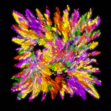 Dijital boyalı soyut tasarım, renkli doku, fraktal sanat. Duvar dekorasyonu. Soyut eşarp, modern arkaplan çizimi, fraktal yüzey, ışık efekti dokusu, modern suluboya arka plan.