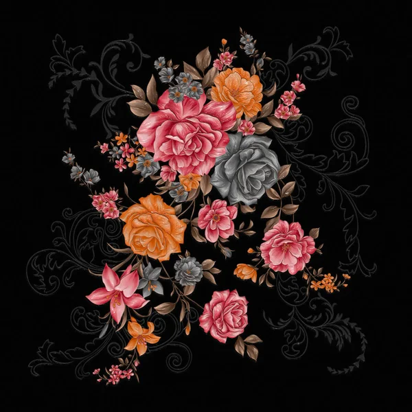 Dijital boyalı soyut tasarım, renkli doku, fraktal sanat. Duvar dekorasyonu. Soyut eşarp, modern arkaplan çizimi, fraktal yüzey, ışık efekti dokusu, modern suluboya arka plan.