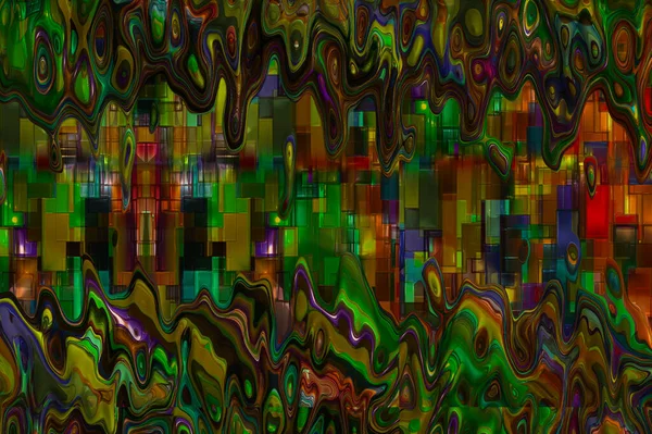 Цифровий Розфарбований Абстрактний Дизайн Барвиста Текстура Фракційне Мистецтво Декор Волейболу — стокове фото