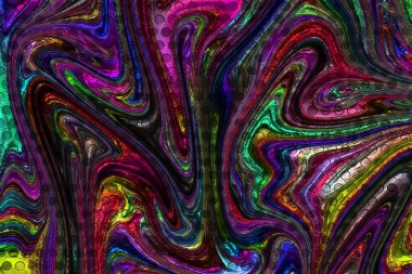 Dijital boyalı soyut tasarım, renkli doku, fraktal sanat. Duvar dekorasyonu. Soyut eşarp, modern arkaplan çizimi, fraktal yüzey, ışık efekti dokusu, modern suluboya arka plan.