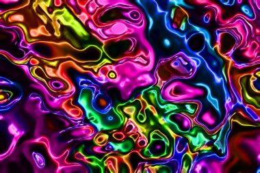 Dijital boyalı soyut tasarım, renkli doku, fraktal sanat. Duvar dekorasyonu. Soyut eşarp, modern arkaplan çizimi, fraktal yüzey, ışık efekti dokusu, modern suluboya arka plan.