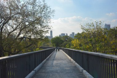 Tayland 'da park, mimari ve şehir manzarası 