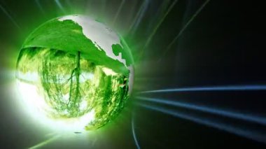 soyut konturlar ve yeşil bir dünya