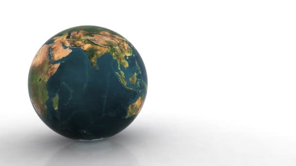 Animated glossy Earth,looping — Stock Video