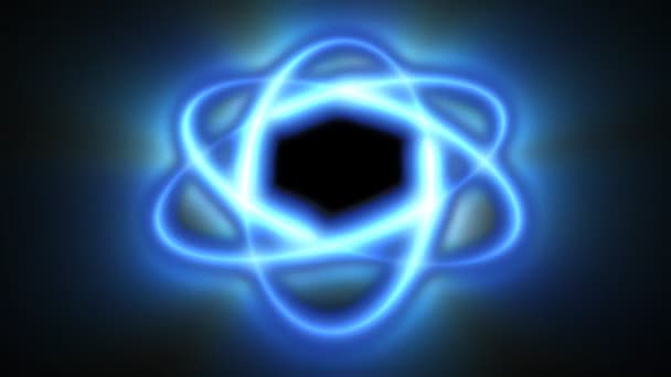 Atom shine blue, seamless loop — Stock Video
