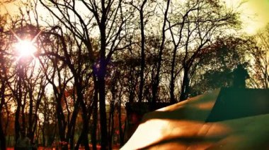 Bike stunts sundown at