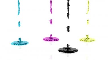 CMYK boya splash beyaz, Alfa dahil karşı