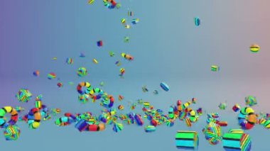 renkli geometrik nesneleri düşen, Alfa