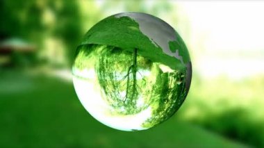 Dünya küre mavi cam doğa olurlar, döngü