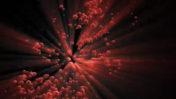 Клетки крови, образуя строку ДНК — стоковое видео