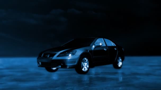 Carrera de coches en superficie de hielo — Vídeos de Stock