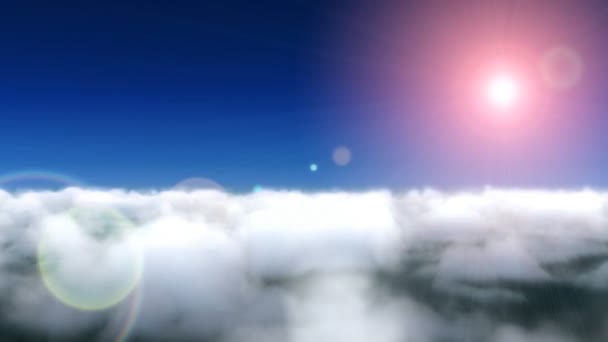 Chmury aparat latać z pochodni — Wideo stockowe