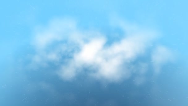 Lluvia de volar a través de las nubes, lazo — Vídeo de stock