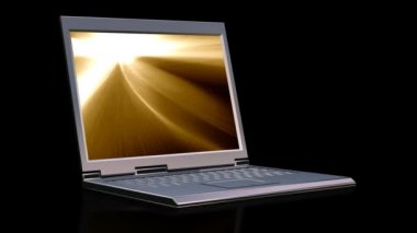 laptop ile animasyonlu ışıklar