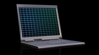 animasyonlu ekg tarayıcı ile dizüstü bilgisayar