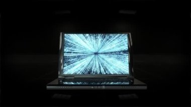 laptop ile matris üzerinde görüntülemek için alfa kanalı, zoom
