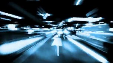 gece sürücü zaman atlamalı, mavi renk tonu