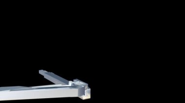 Robotik Kol sparkles ve alfa animasyon ile