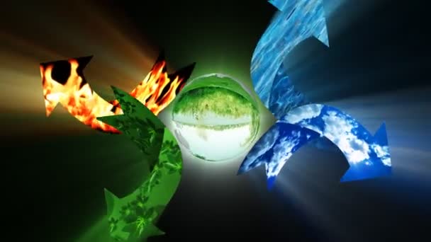 地球惑星で概念をリサイクルと環境保全 — ストック動画