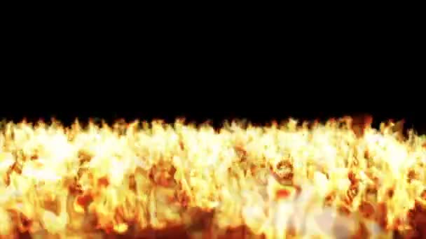 Yangın alevleri, yanan kat — Stok video
