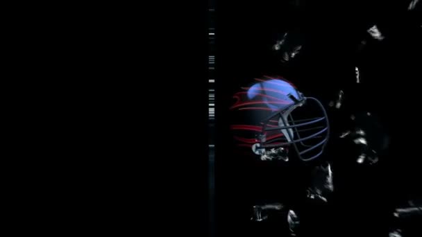 Футбол-шлем ломать стекло, — стоковое видео
