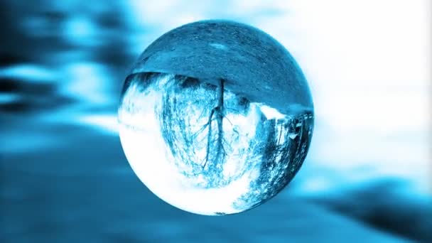 Glass orb or dew,environmental conservation, looping — Stock Video