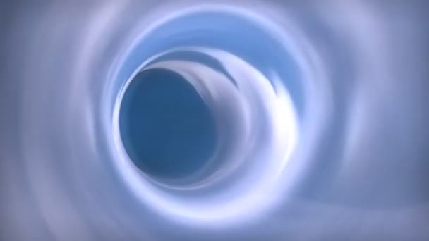 Політ через тунель хмар, безшовна петля — стокове відео