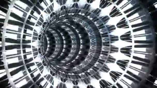 Futuristické světelný tunel, bezešvé smyčka — Stock video